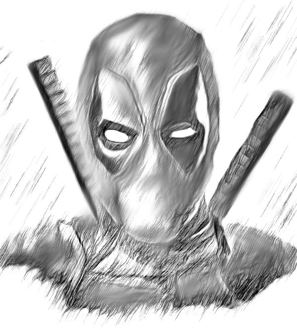 Dibujos a lapiz de Deadpool faciles realista - Dibujando un Poco