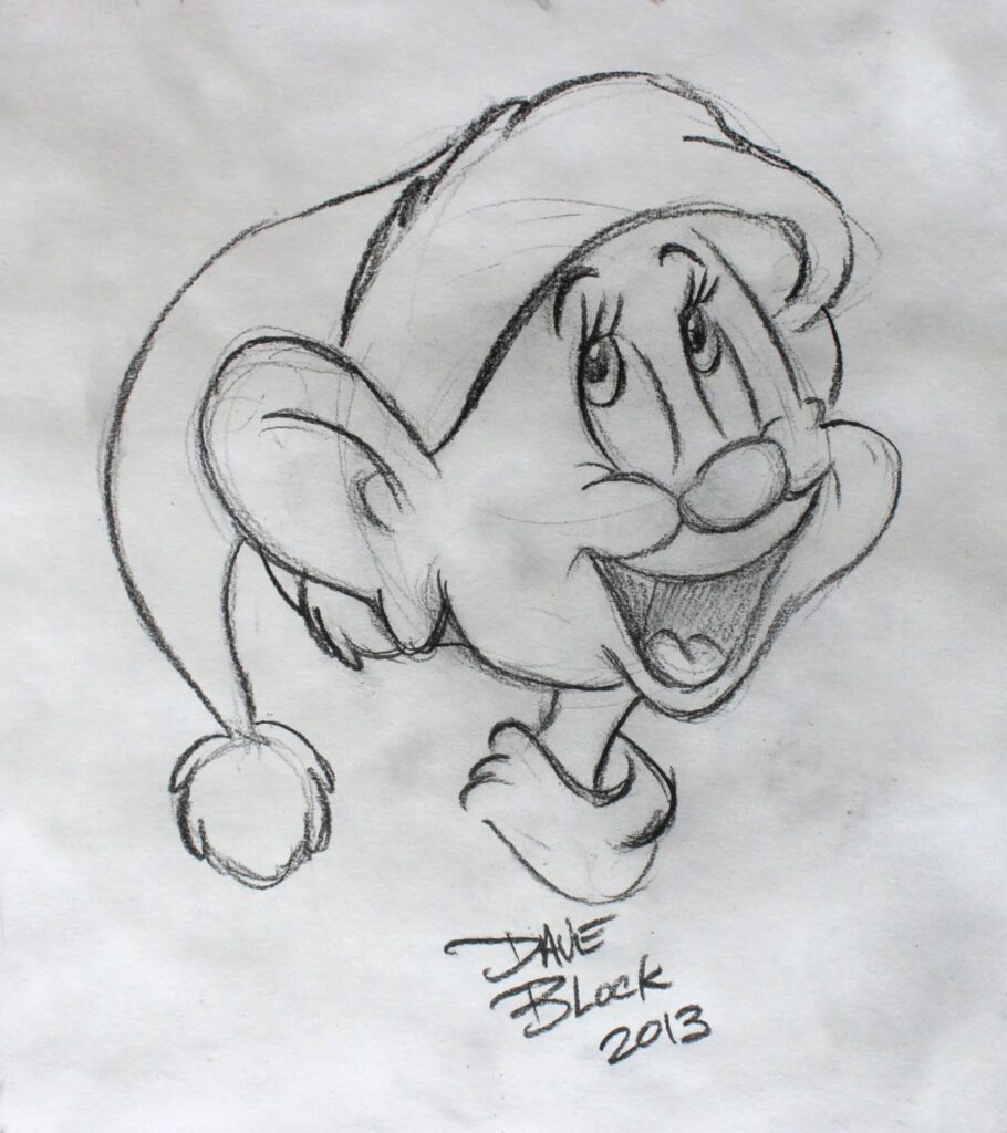 Dibujos a lapiz de Disney tontin de blancanieves y los 7 enanitos - Dibujando un Poco