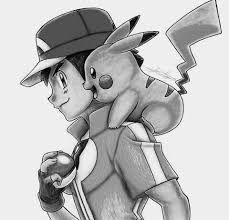 Dibujos a lapiz de videojuegos ash y pikachu - Dibujando un Poco