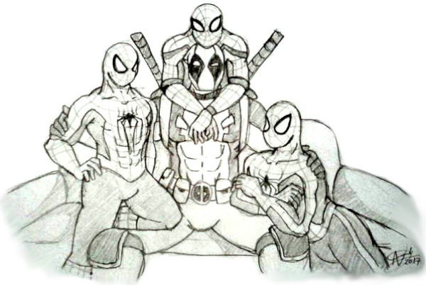 Dibujos de Deadpool a lapiz - Dibujando un Poco