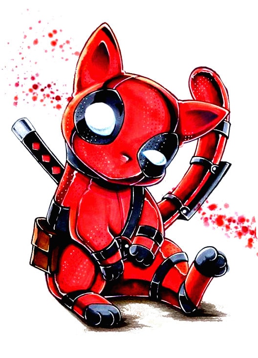 Dibujos de Deadpool kawaii detective pikachu - Dibujando un Poco