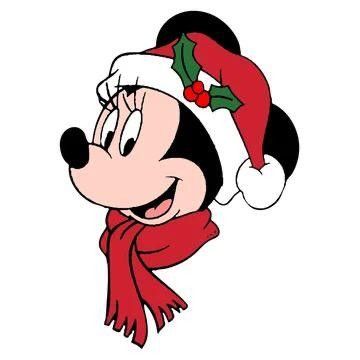 Dibujos de navidad de Disney cara de minie - Dibujando un Poco