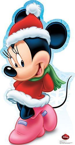 Dibujos de navidad de Disney minie - Dibujando un Poco