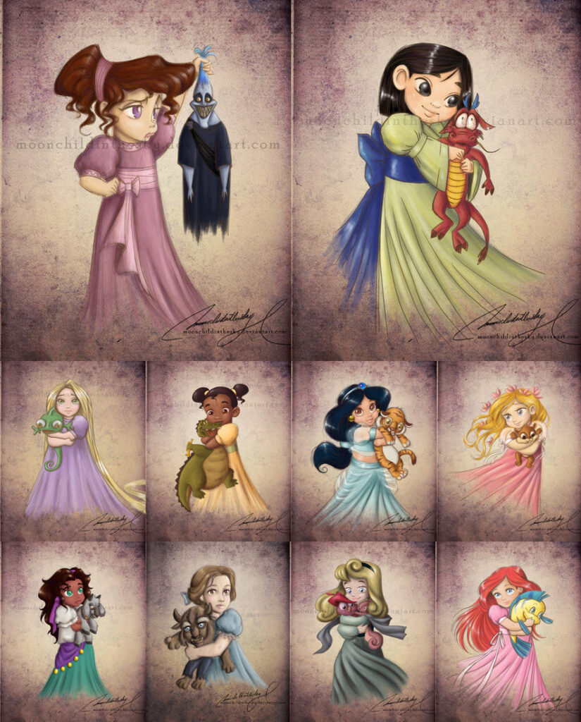 Dibujos de princesas de Disney - Dibujando un Poco