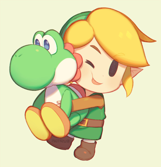 Dibujos de videojuegos faciles link y yoshi - Dibujando un Poco
