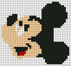 Dibujos en cuadricula de Disney mickey - Dibujando un Poco