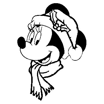 Dibujos navidenos para colorear de Disney cara de minie - Dibujando un Poco