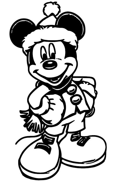 Dibujos navidenos para colorear de Disney mickey - Dibujando un Poco