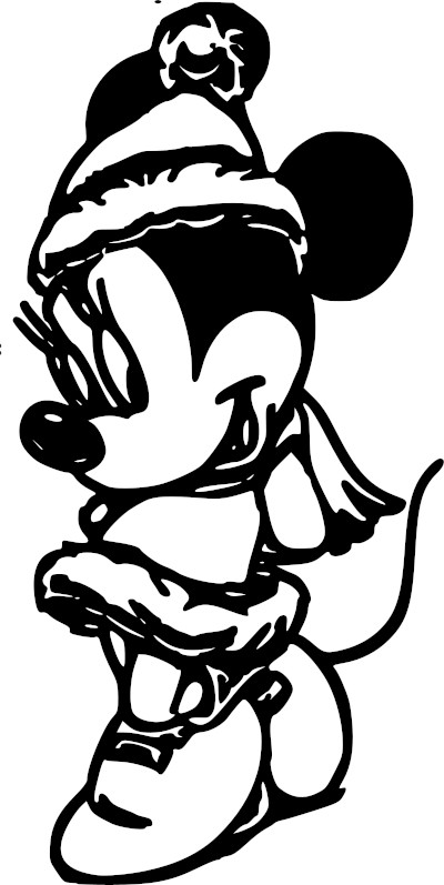Dibujos navidenos para colorear de Disney minie - Dibujando un Poco