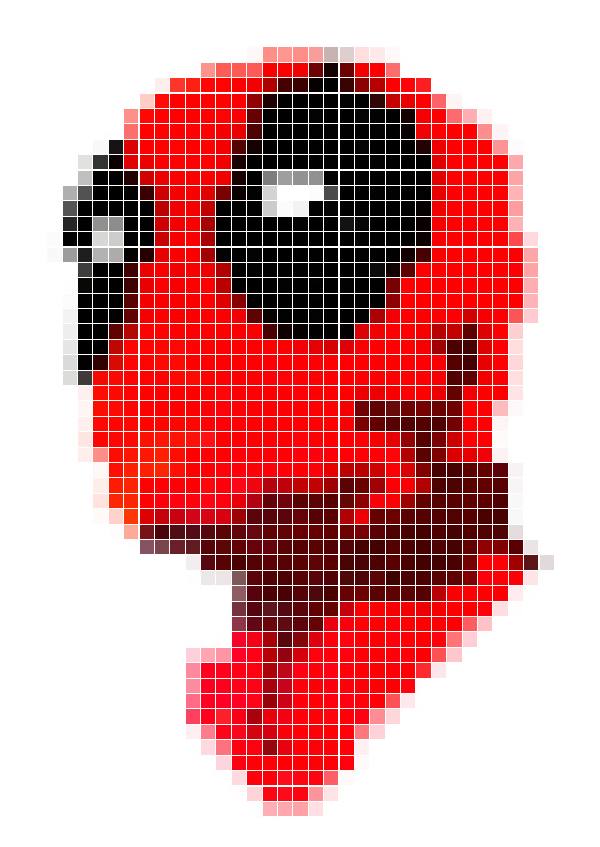 Dibujos pixelados de Deadpool cabeza - Dibujando un Poco