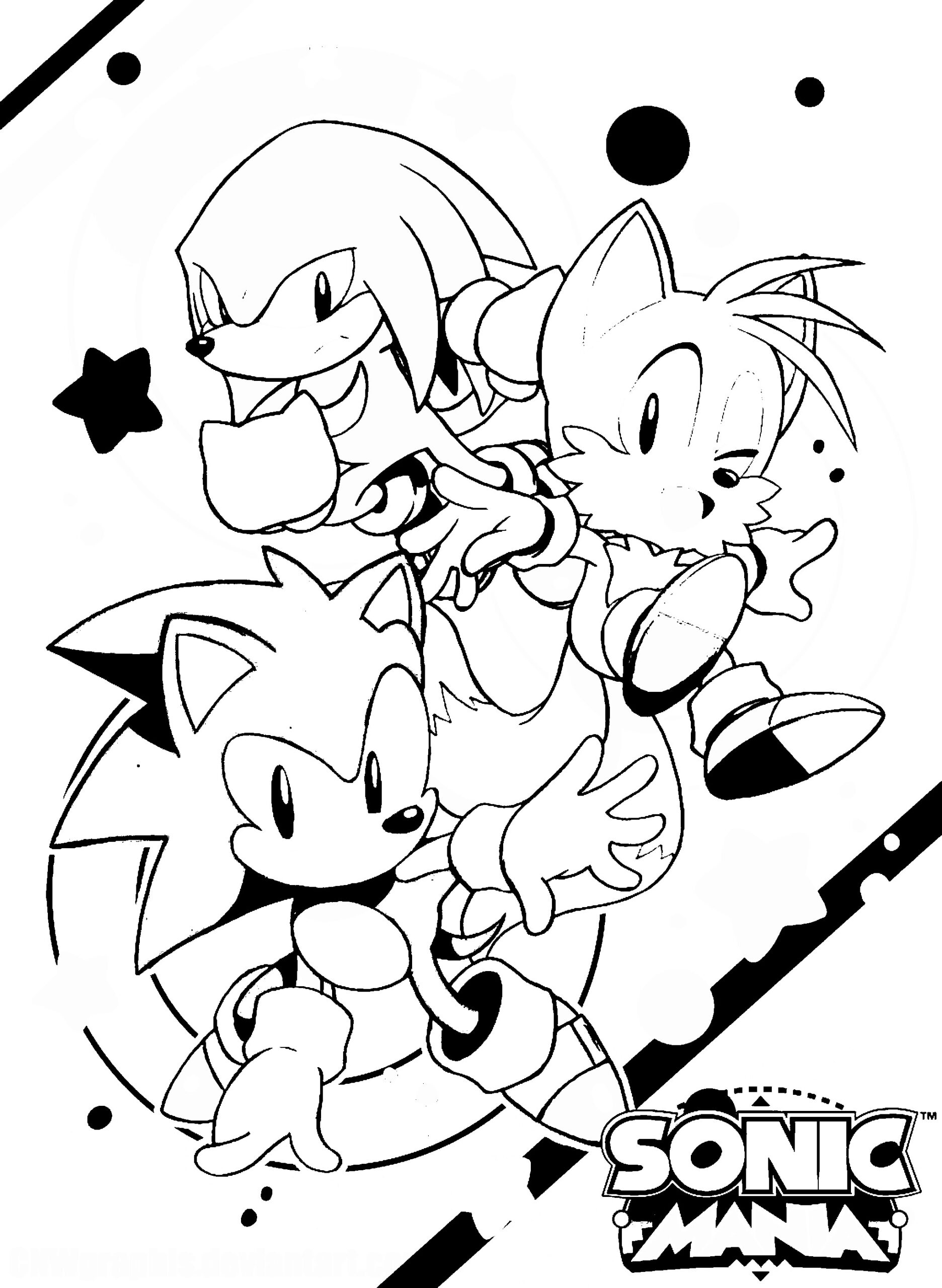 Personajes De Sonic Para Colorear