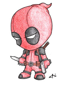dibujos kawaii a lapiz de Deadpool por josh308 en DeviantArt - Dibujando un Poco